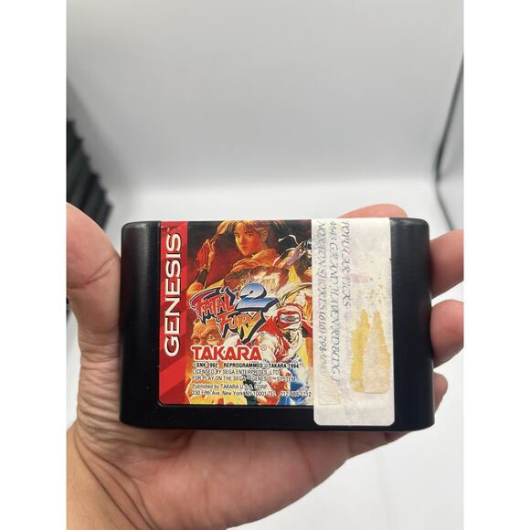 Fatal Fury 2 (Sega Genesis, 1994) With Box Tab - Authentic - Tested - Works! - Picture 5 of 9